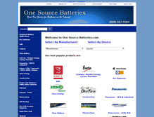 Tablet Screenshot of onesourcebatteries.com